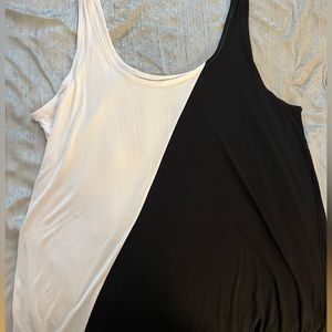 Black-and-white Torrid tank top. Soft. Stretchy.